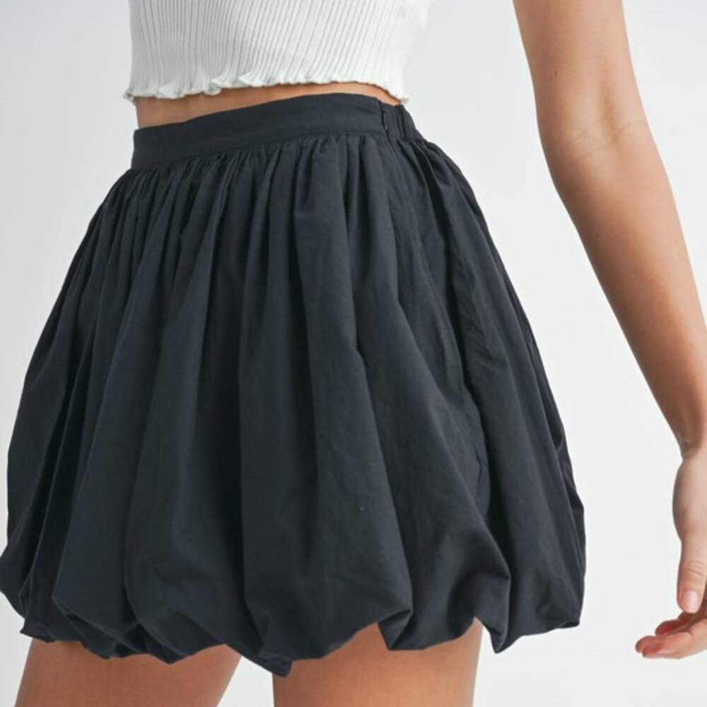 TRENDING WOMEN FASHION POPLIN BUBBLE MINI SKIRT FOR WOMEN